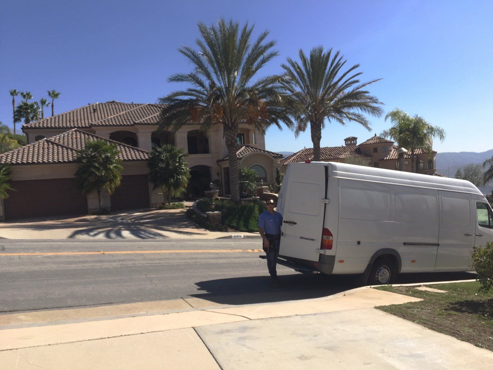 Electrician at the Back of the Van — Riverside, CA — Volt Tech Electric