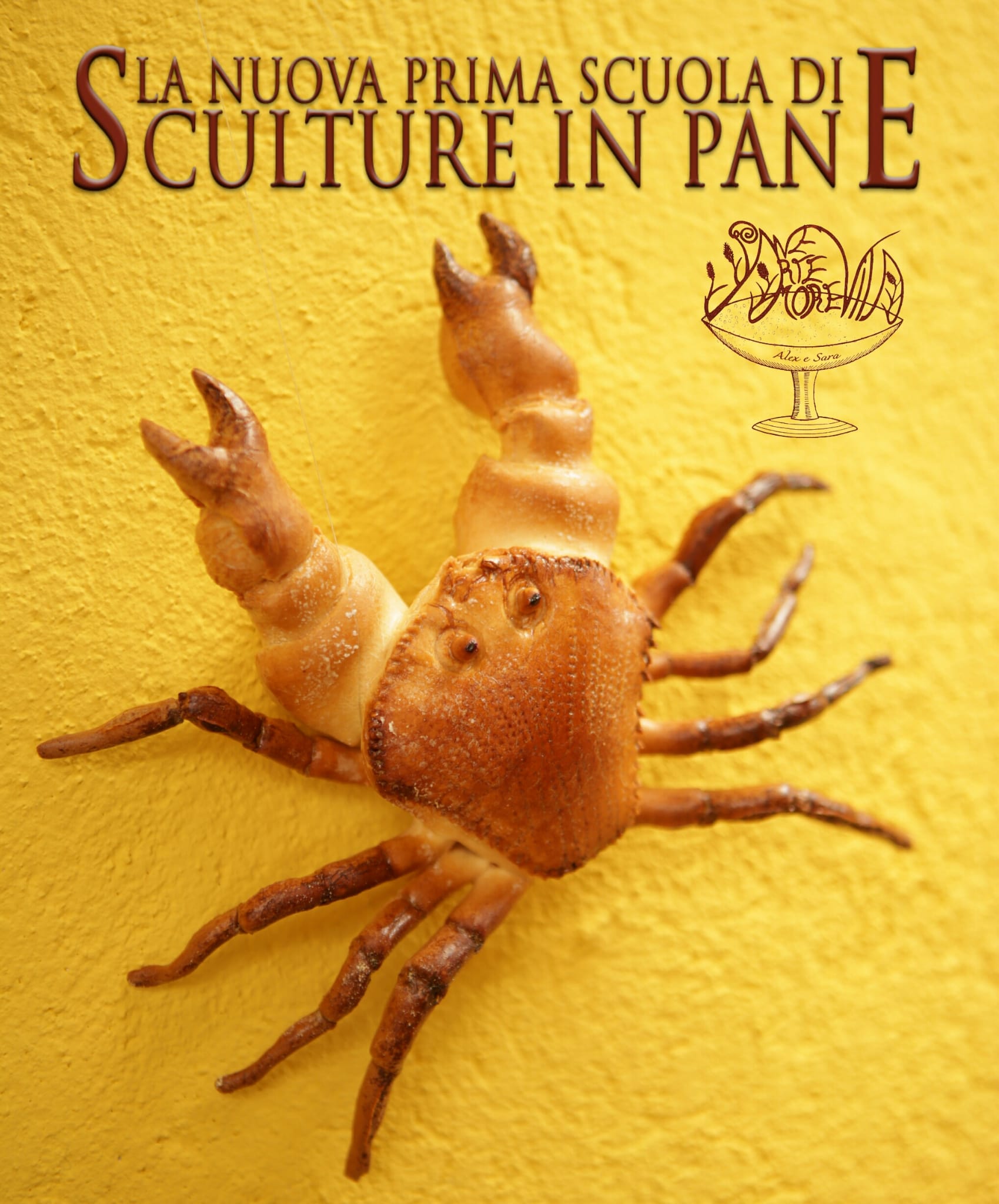 pane artistico a forma di granchio