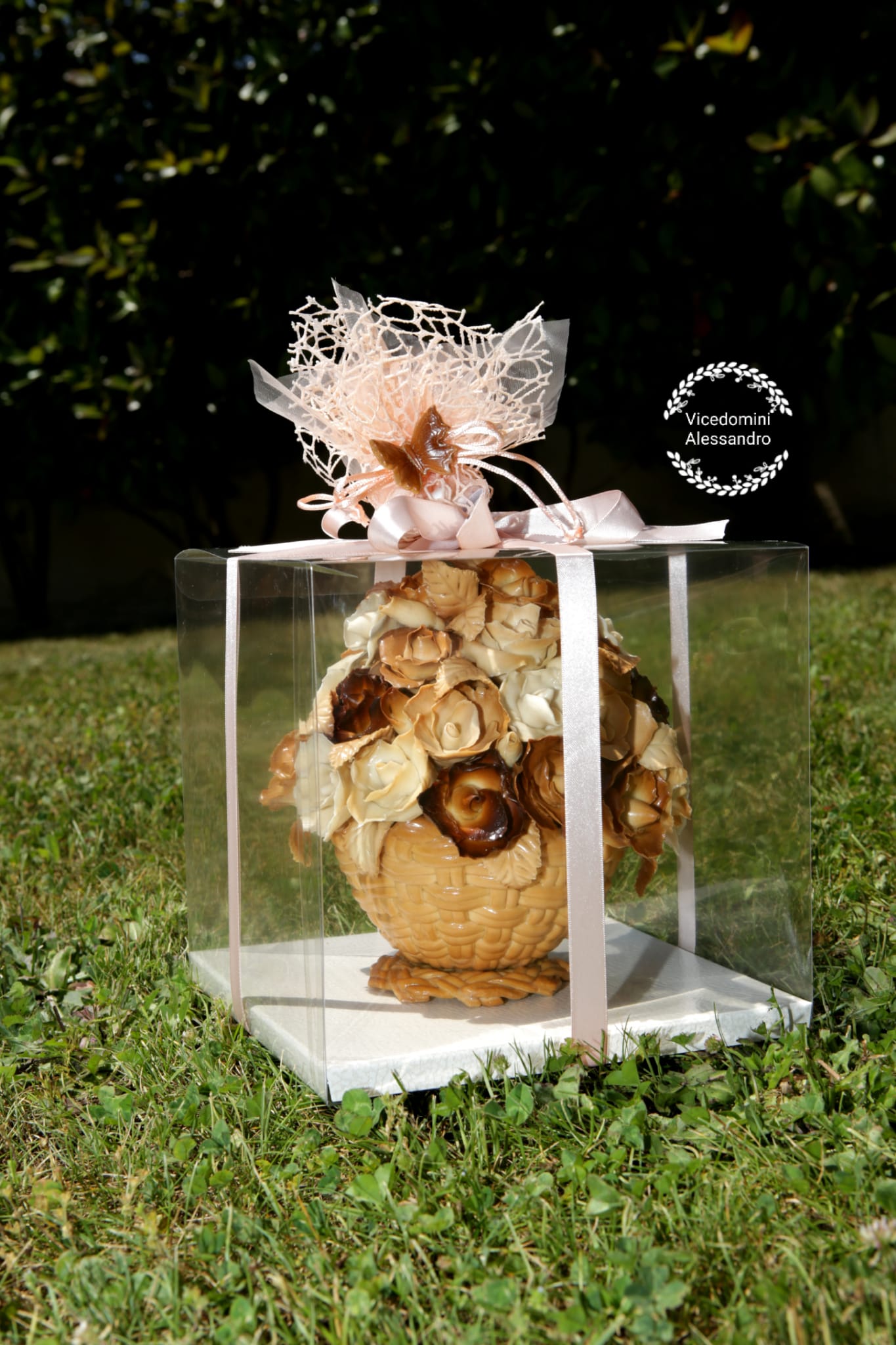 pane artistico a forma di cesta