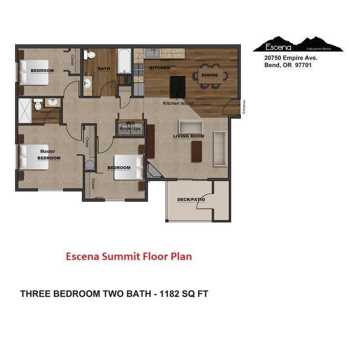 3 Bed 2 Bath Floorplan