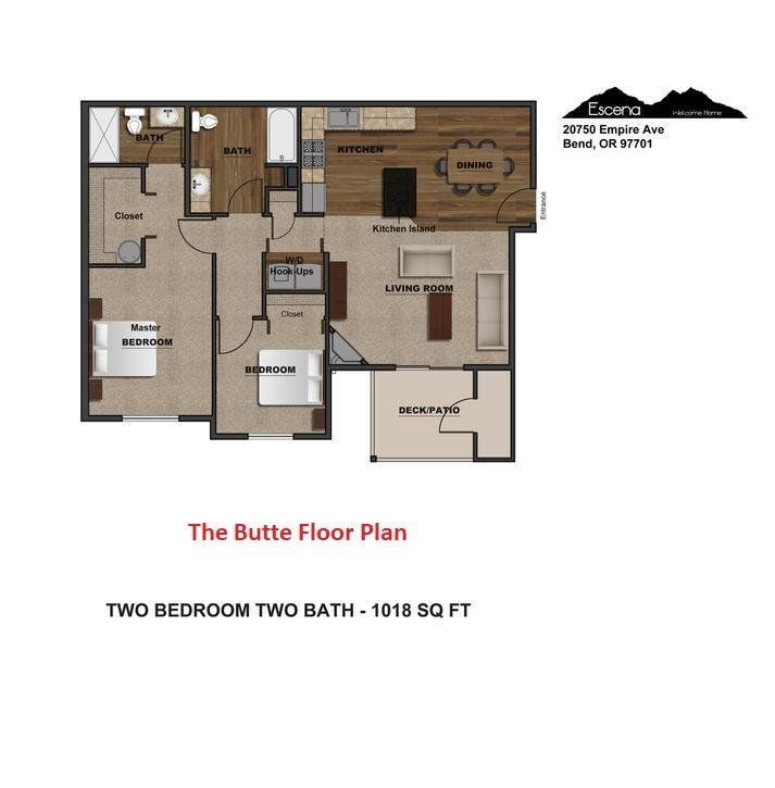 3 Bed 2 Bath Floorplan