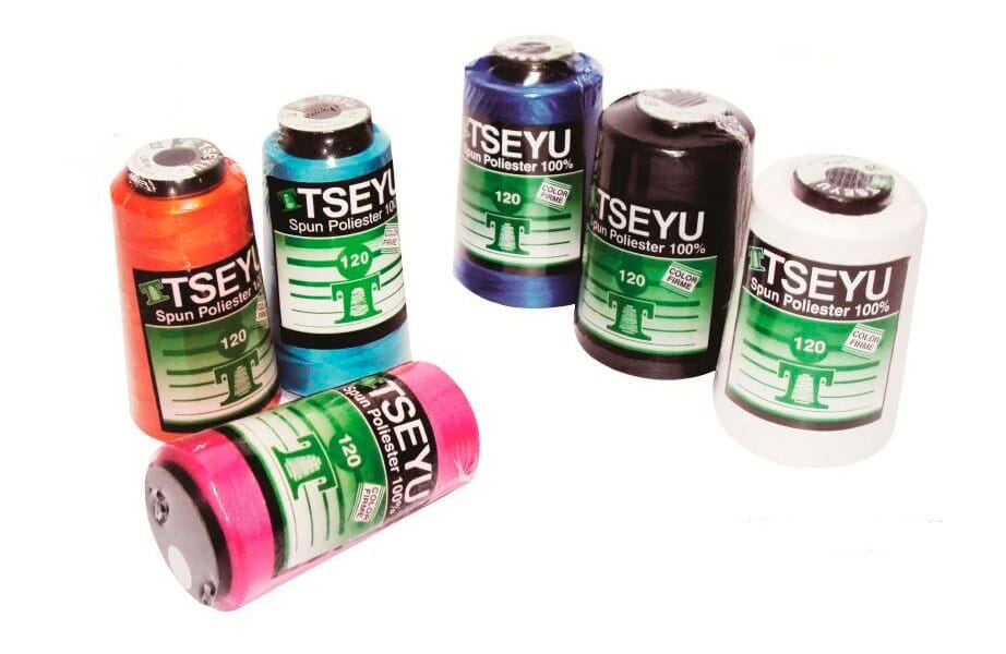 Assorted colorful TSEYU battery cells arranged on a white background