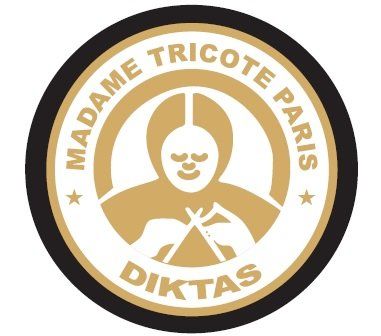 Madame Tricote Paris DIKTAS gold-and-black circular logo with a stylized figure