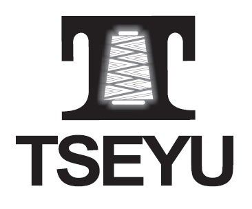 TSEYU logo with stylized black thread spool icon above bold black text