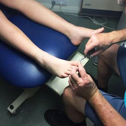 podiatrist at work