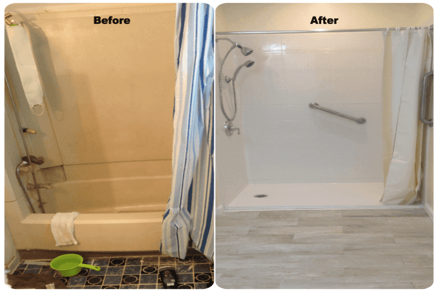 Tub to Shower Conversion