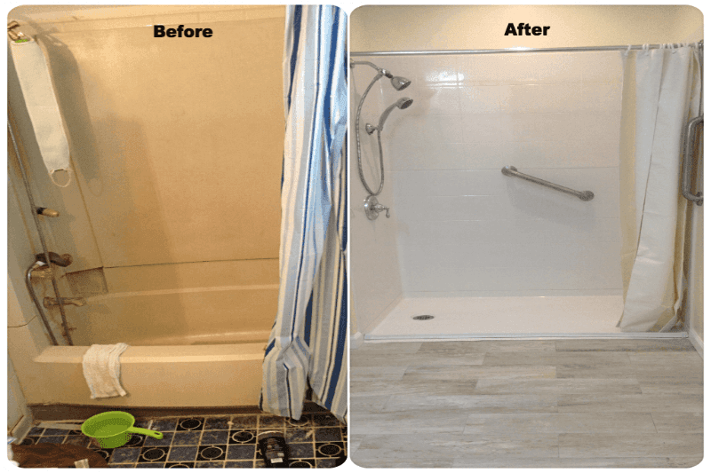 long island shower conversion before after