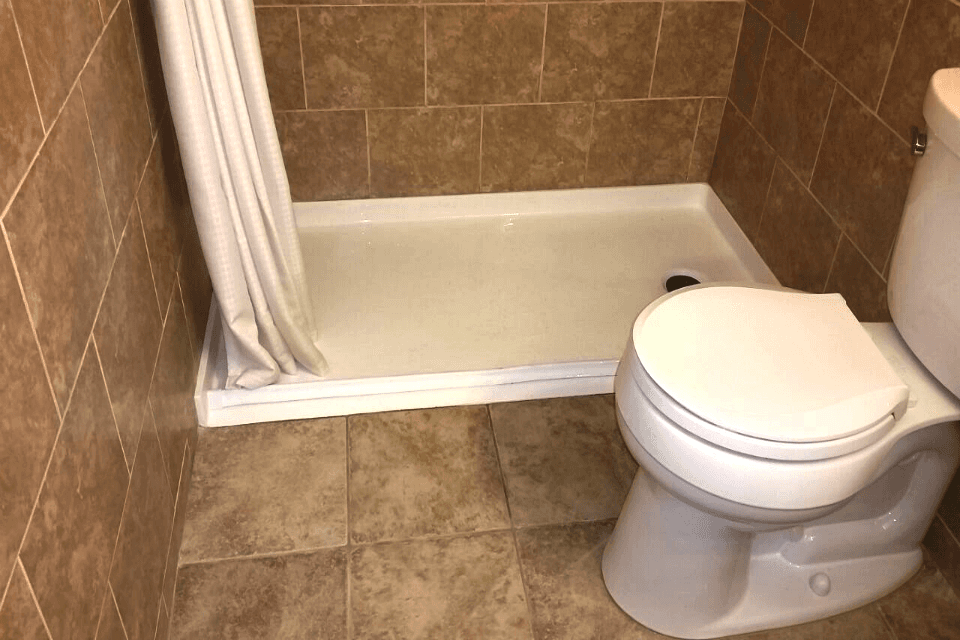 Long Island tub to shower conversion
