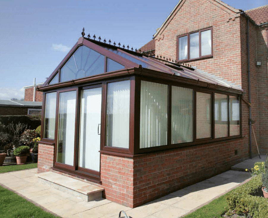 brown window conservatories