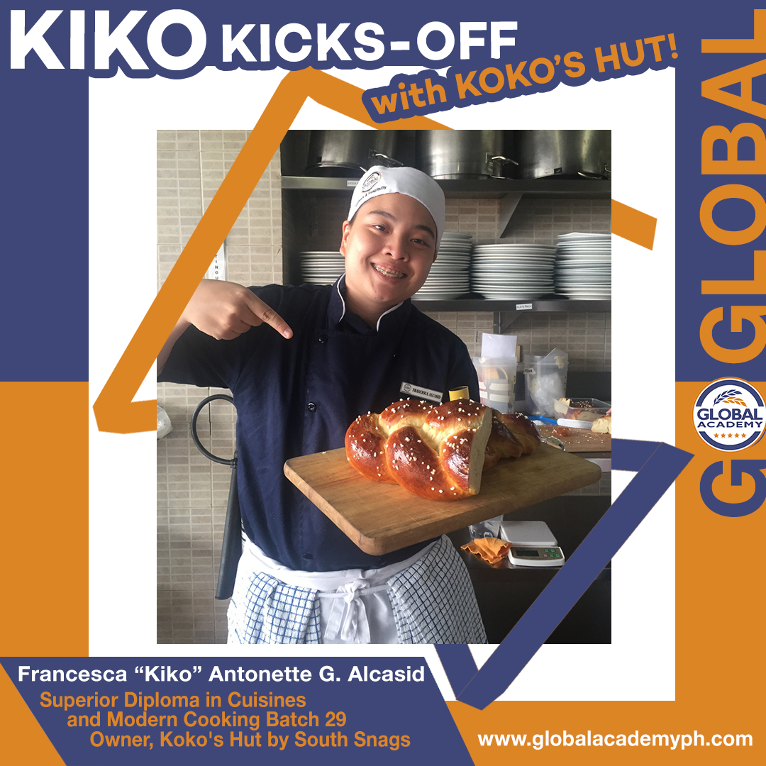Chef presenting flaming dish at KIKO Kicks-Off with Koko’s Hut, Global Academy promo poster