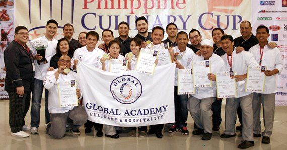 Global Academy won gold, silver, and bronze at the Philippines Culinary Cup 2011. Global Academy won gold, silver, and bronze at the Philippines Culinary Cup 2011.