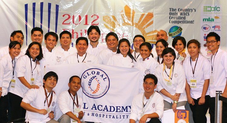 Global Academy received a gold, silver, and bronze award at the Philippines Culinary Cup 2012. Global Academy received a gold, silver, and bronze award at the Philippines Culinary Cup 2012.