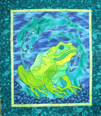 Embroidered Applique Workshop Sample, Suzanne Marshall Quilt Maker