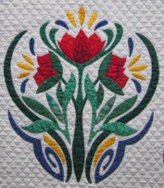 Art Nouveau Workshop Sample 1, Suzanne Marshall Quilt Maker