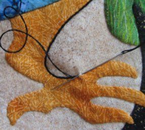 Embroidered Applique Workshop Sample 2, Suzanne Marshall Quilt Maker