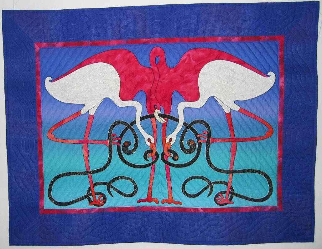 Flamingoes Flamingoes by Suzanne Marshall, a Quilt Maker