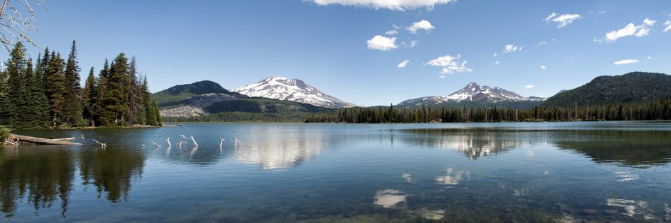 lake with snow