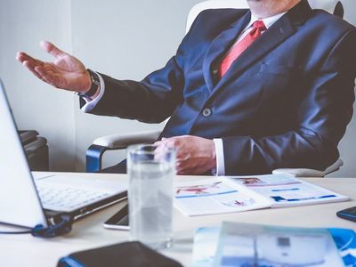 business consultant at desk