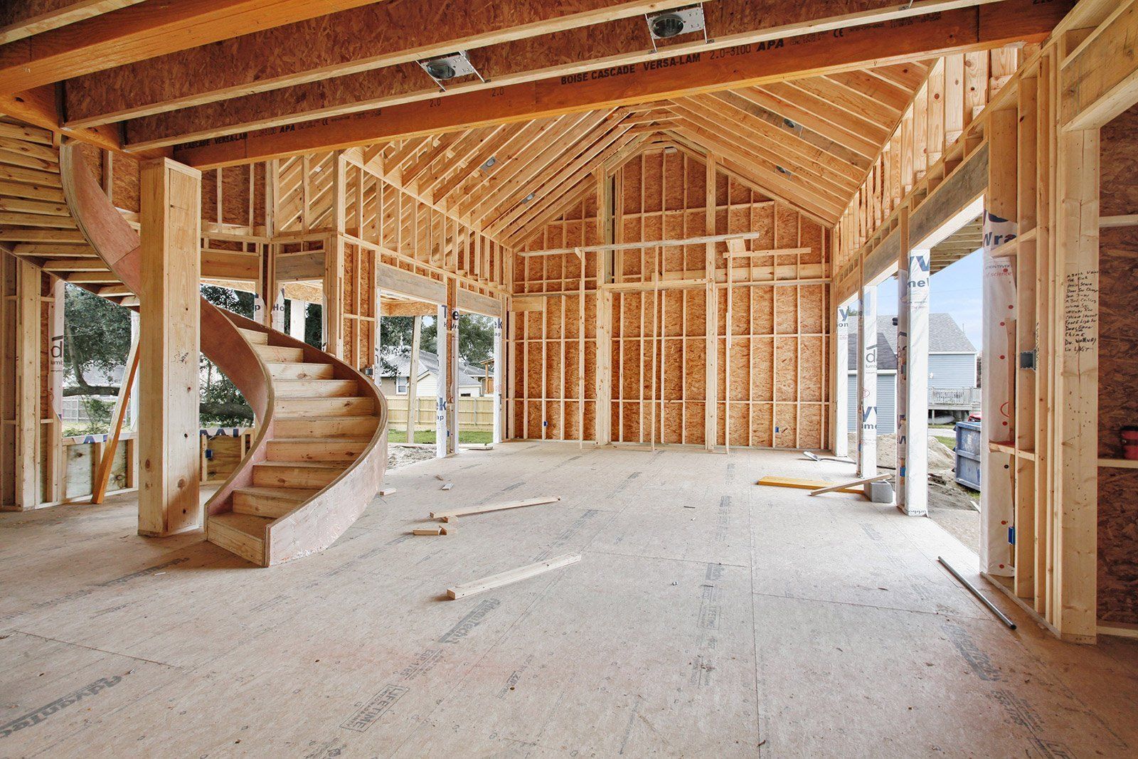Arch of ceiling in the interior of home