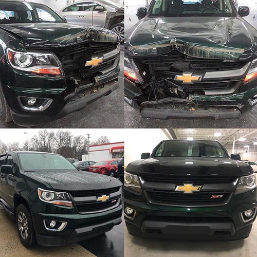 Car Repair — Damaged Chevrolet Car in Camp Hill, PA