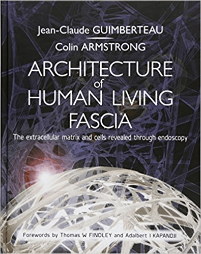 A book titled architecture of human living fascia by colin armstrong