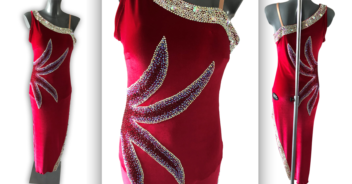 Cherry Red Competition Latin Dress