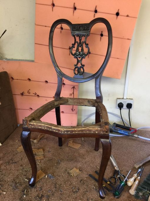 chair without upholstery