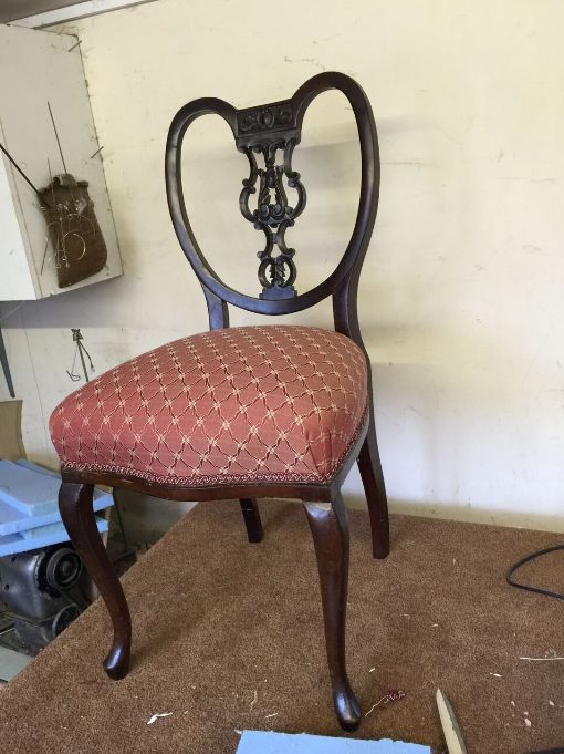 re-upholstered chair