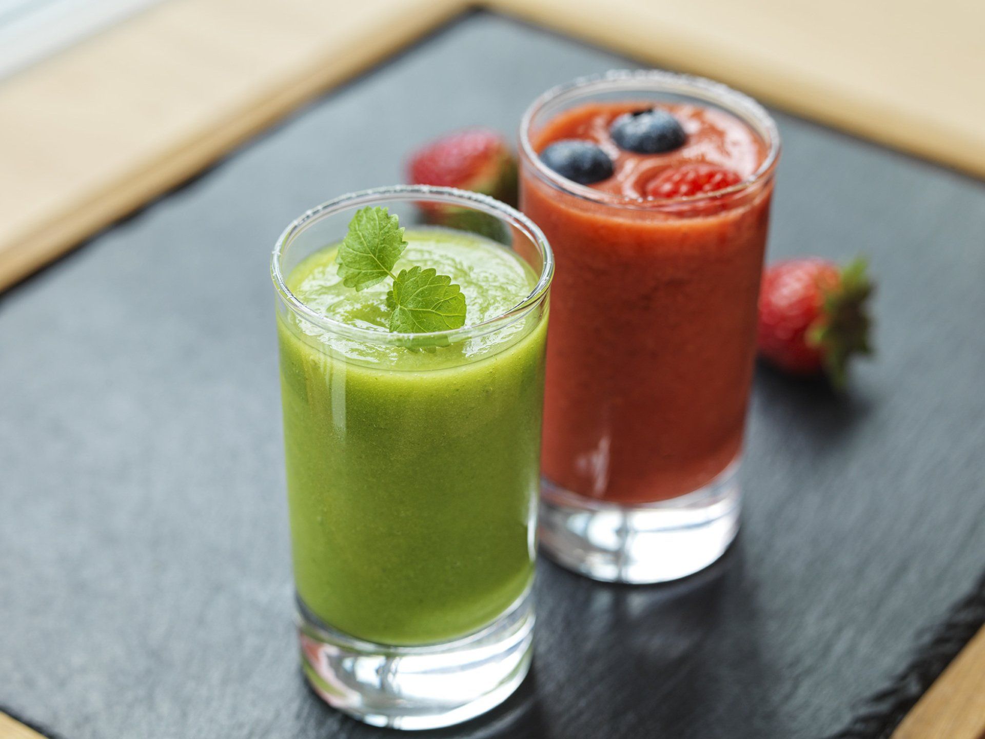 Smoothieshots fra buffeten