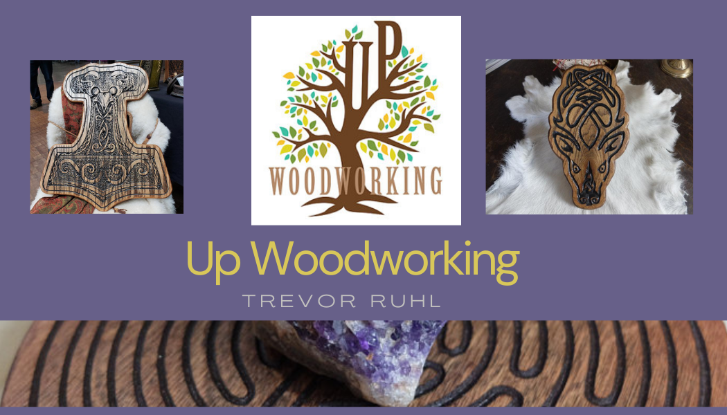 A poster for up woodworking by trevor rush