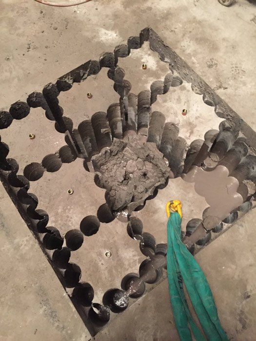 cored concrete