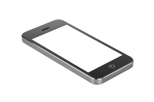 mobile phone isolated on over white background