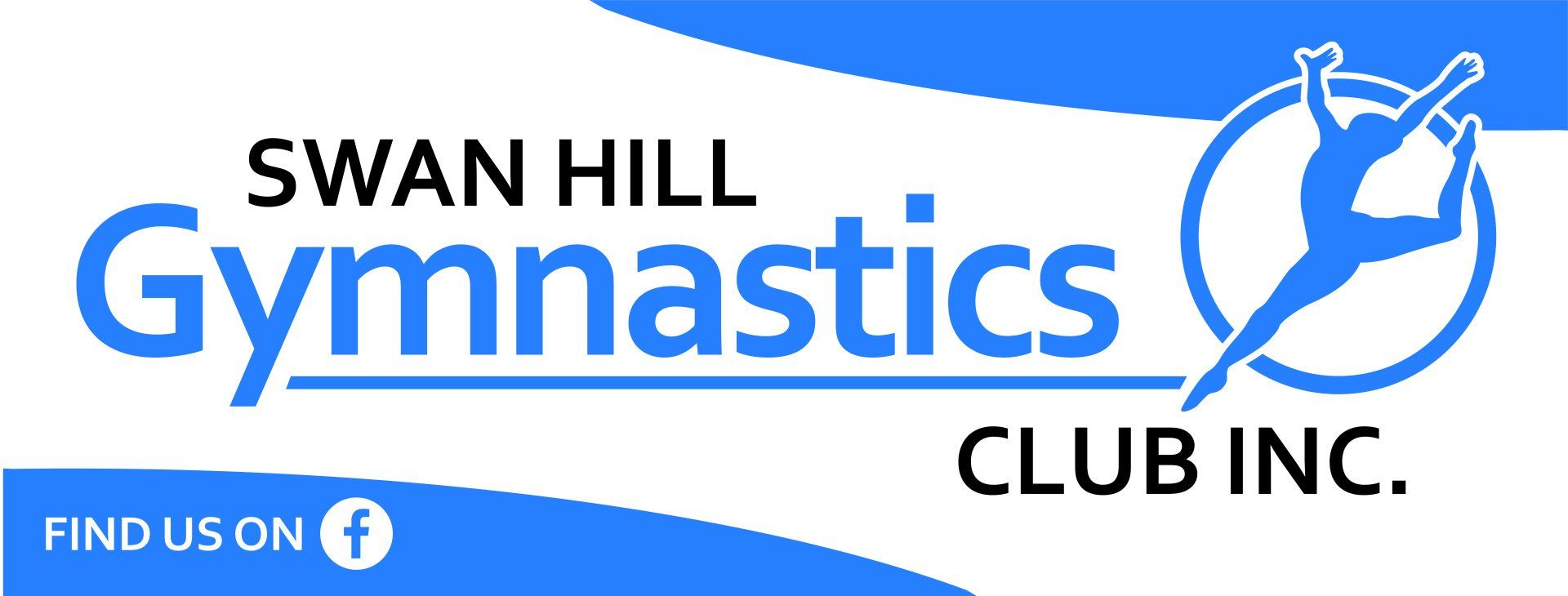 The logo for swan hill gymnastics club inc.