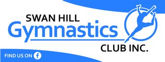 The logo for swan hill gymnastics club inc.