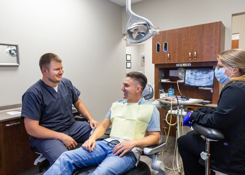 Ozone Therapy in Dentistry — Dentist and Patient after Operation in Jasper, IN