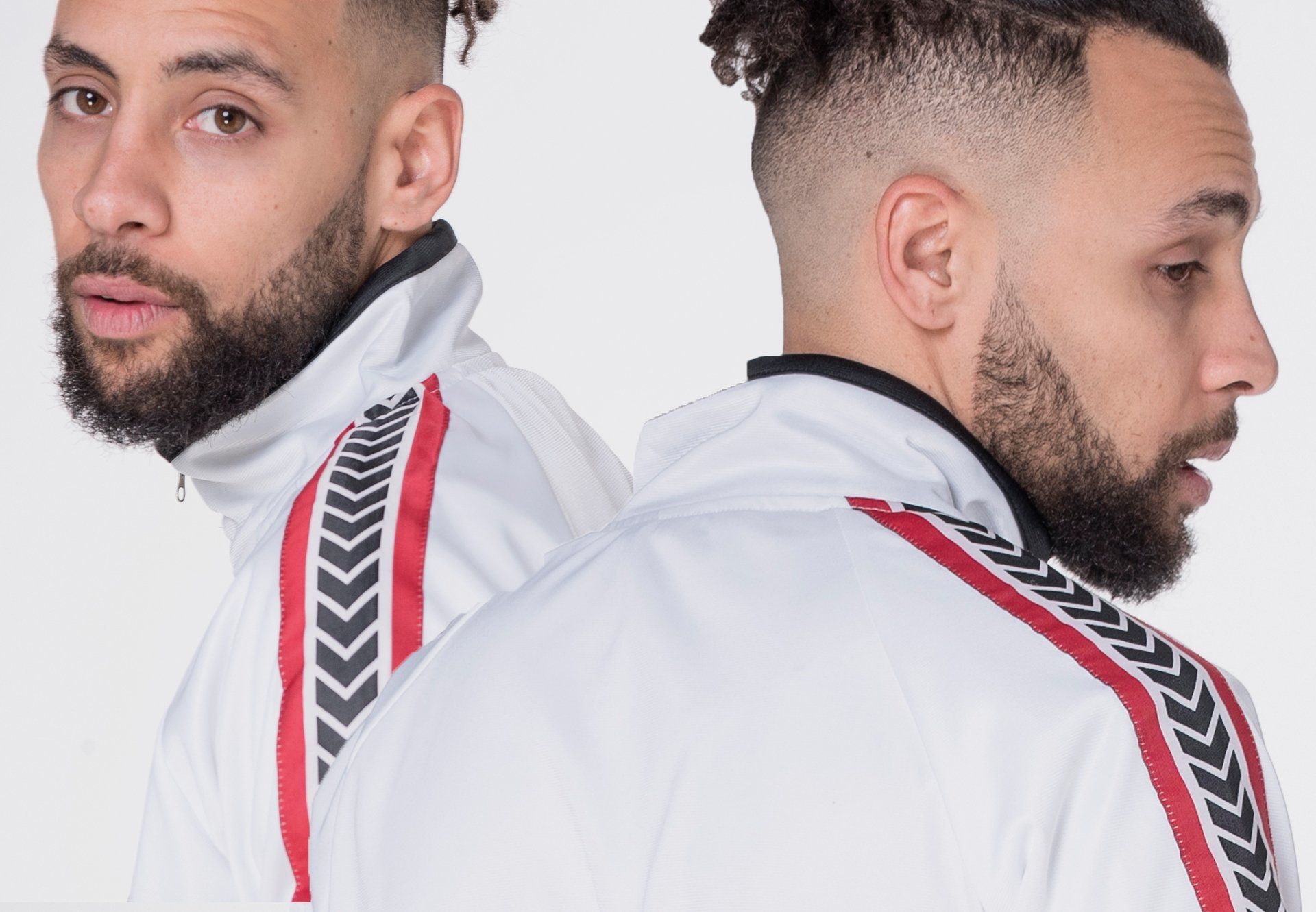 produzione moda stile e qualità White brandcon strisce rosse e nere