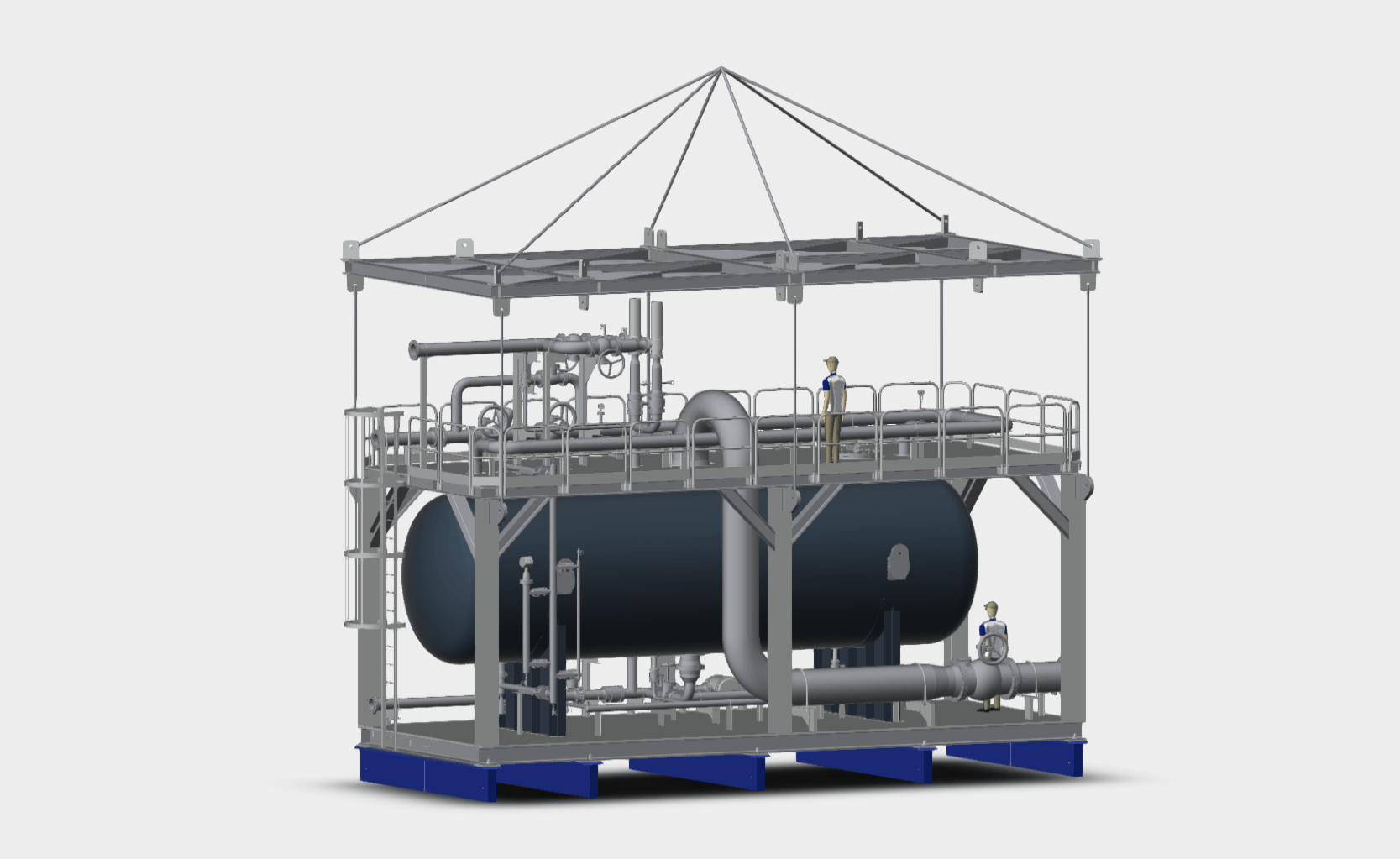 riproduzione 3d di container petrolchimico