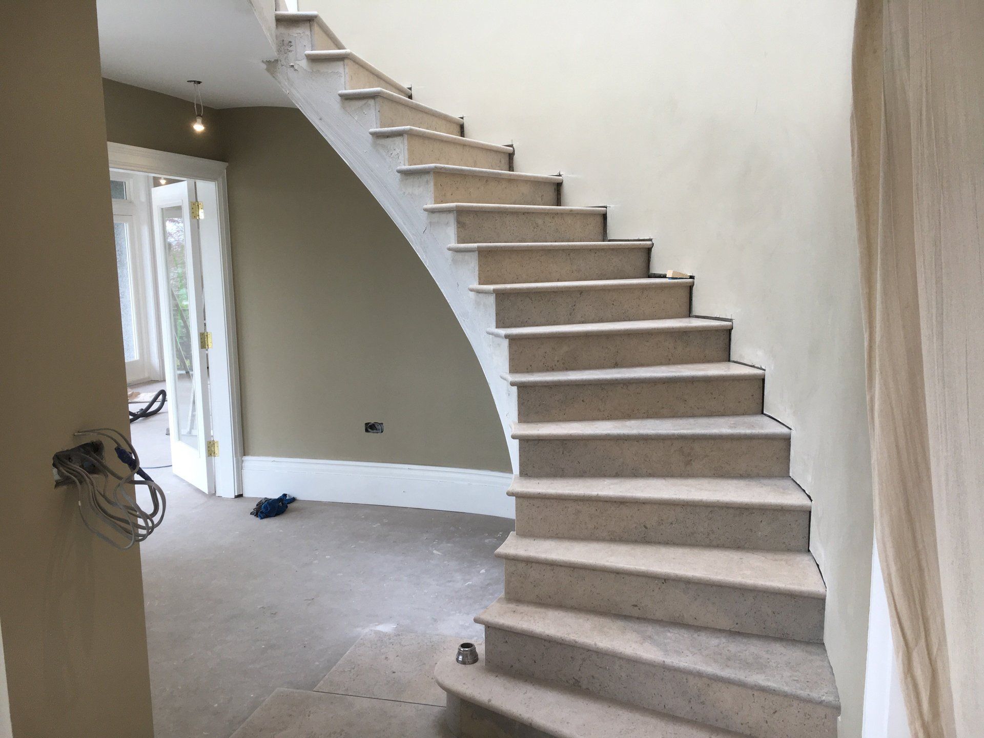 Concrete stair and landing