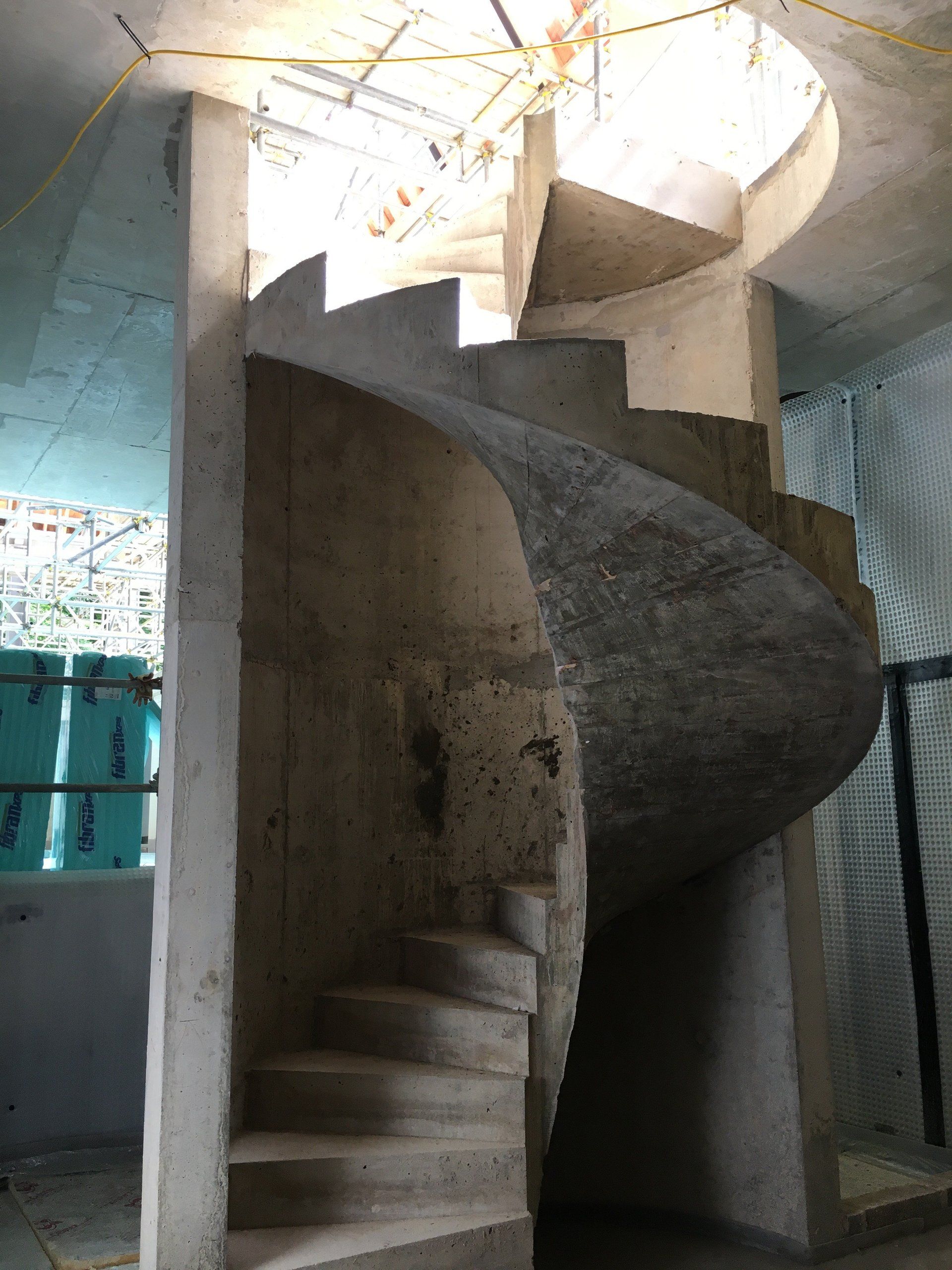 insitu concrete spiral staircase