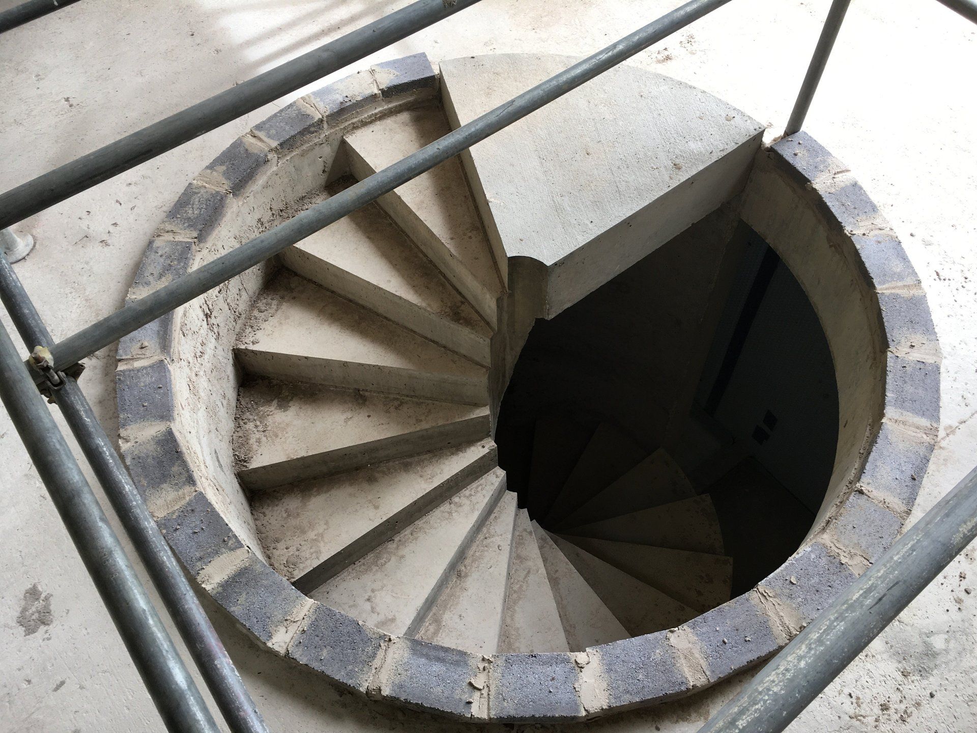 concrete spiral staircase