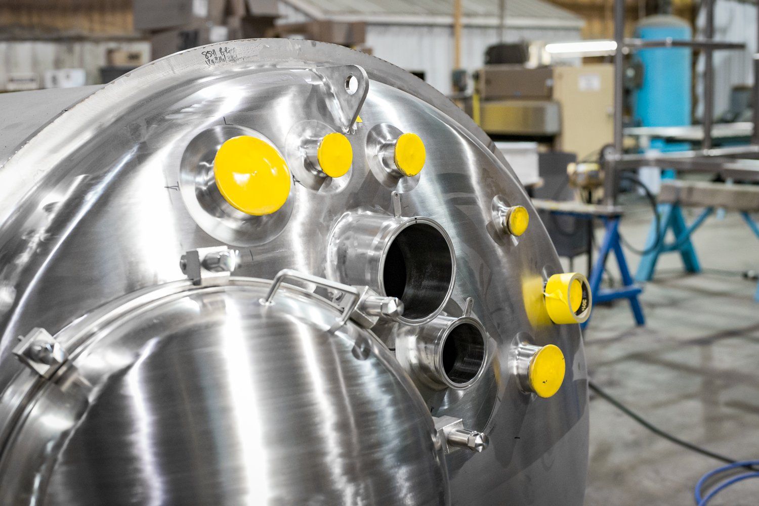 custom stainless steel fabrication tank components polishing pressure vessel manufacturing