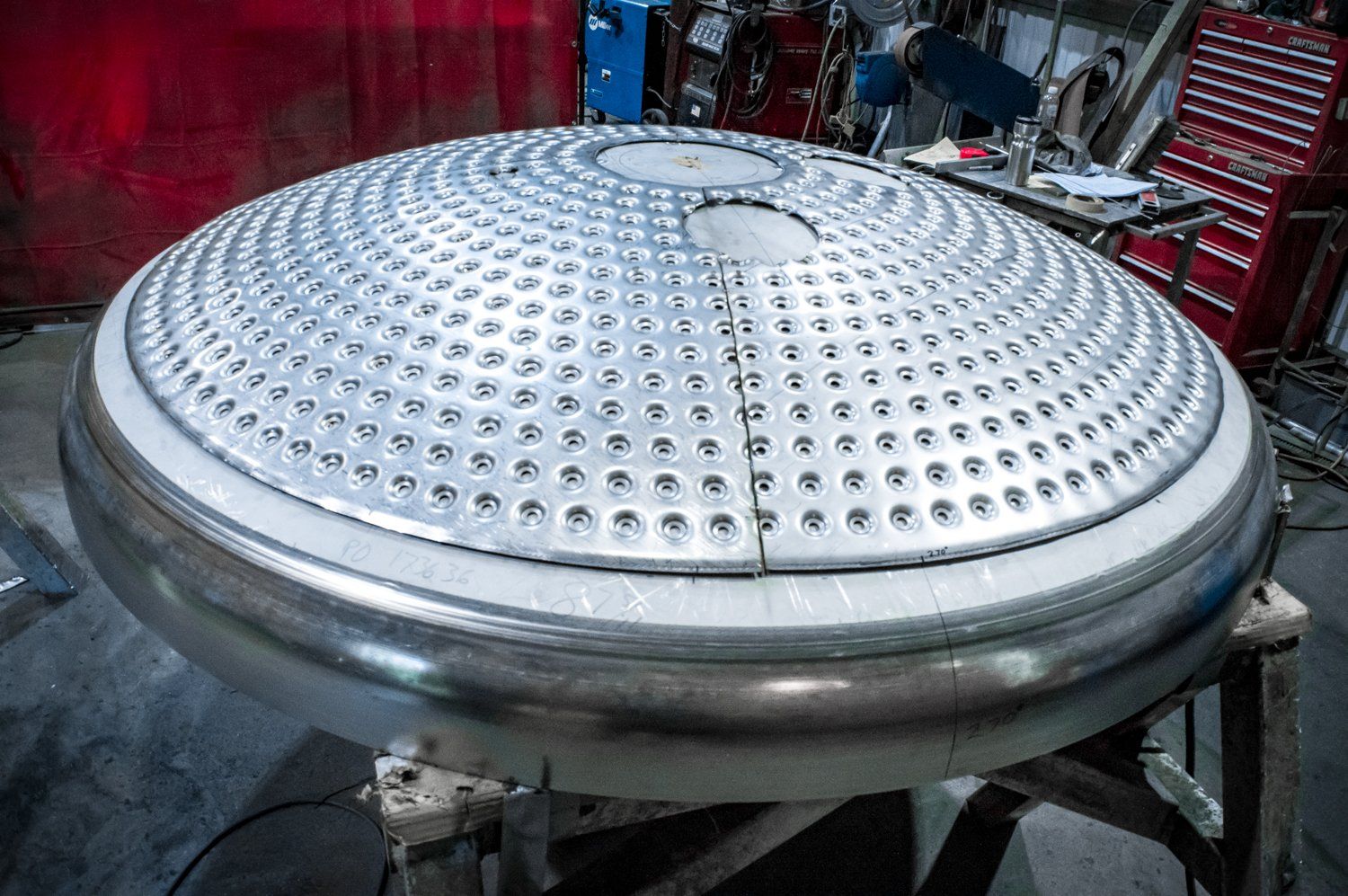 stainless steel dimple jacket dished head