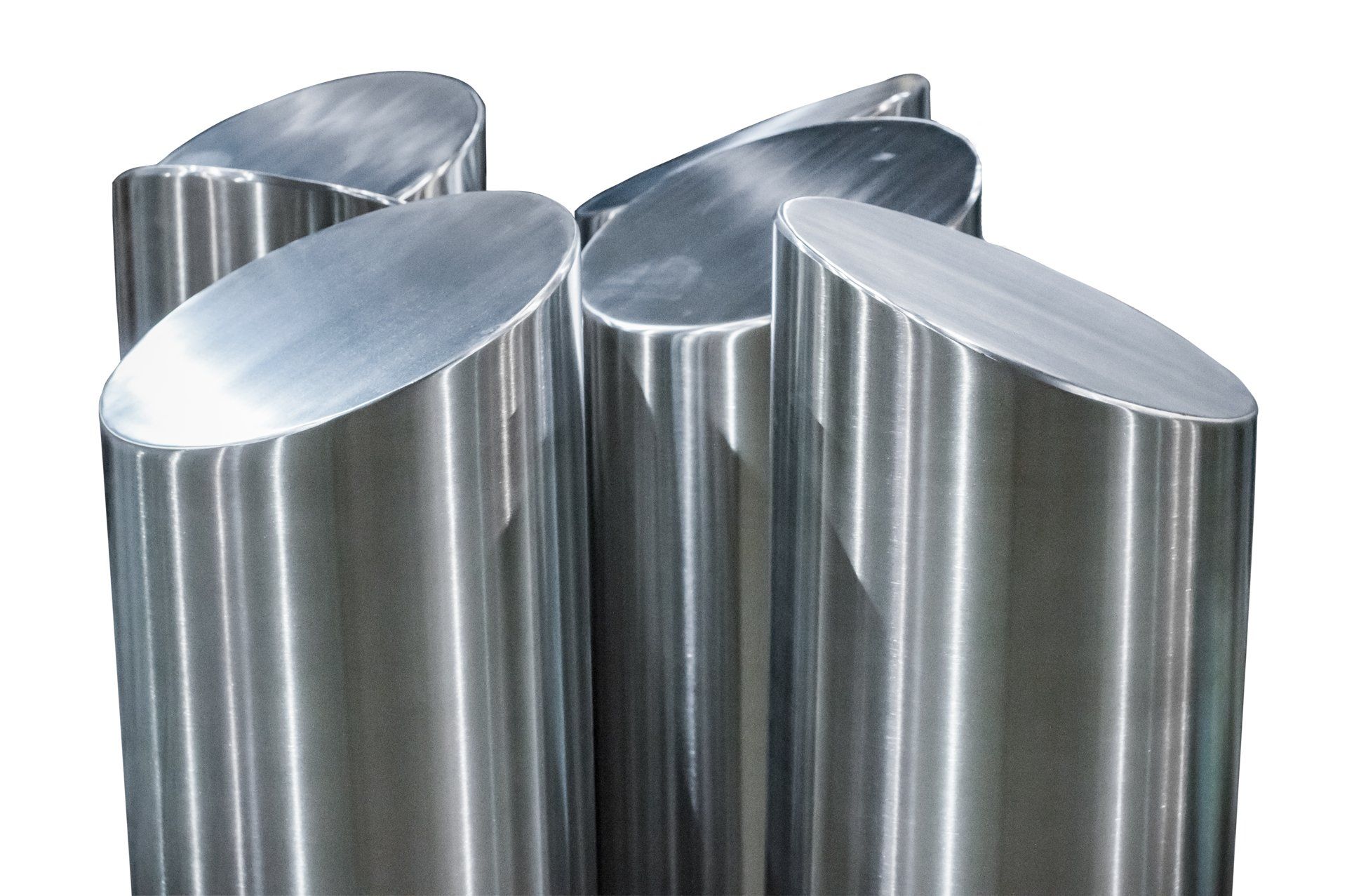 custom stainless steel bollards slanted cap