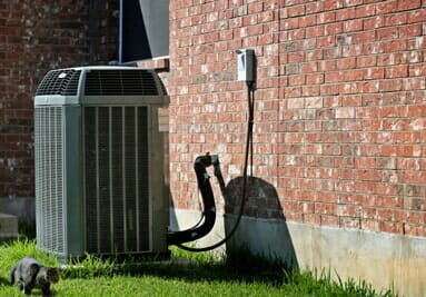 A unit for residential air conditioning in Fredericksburg, VA