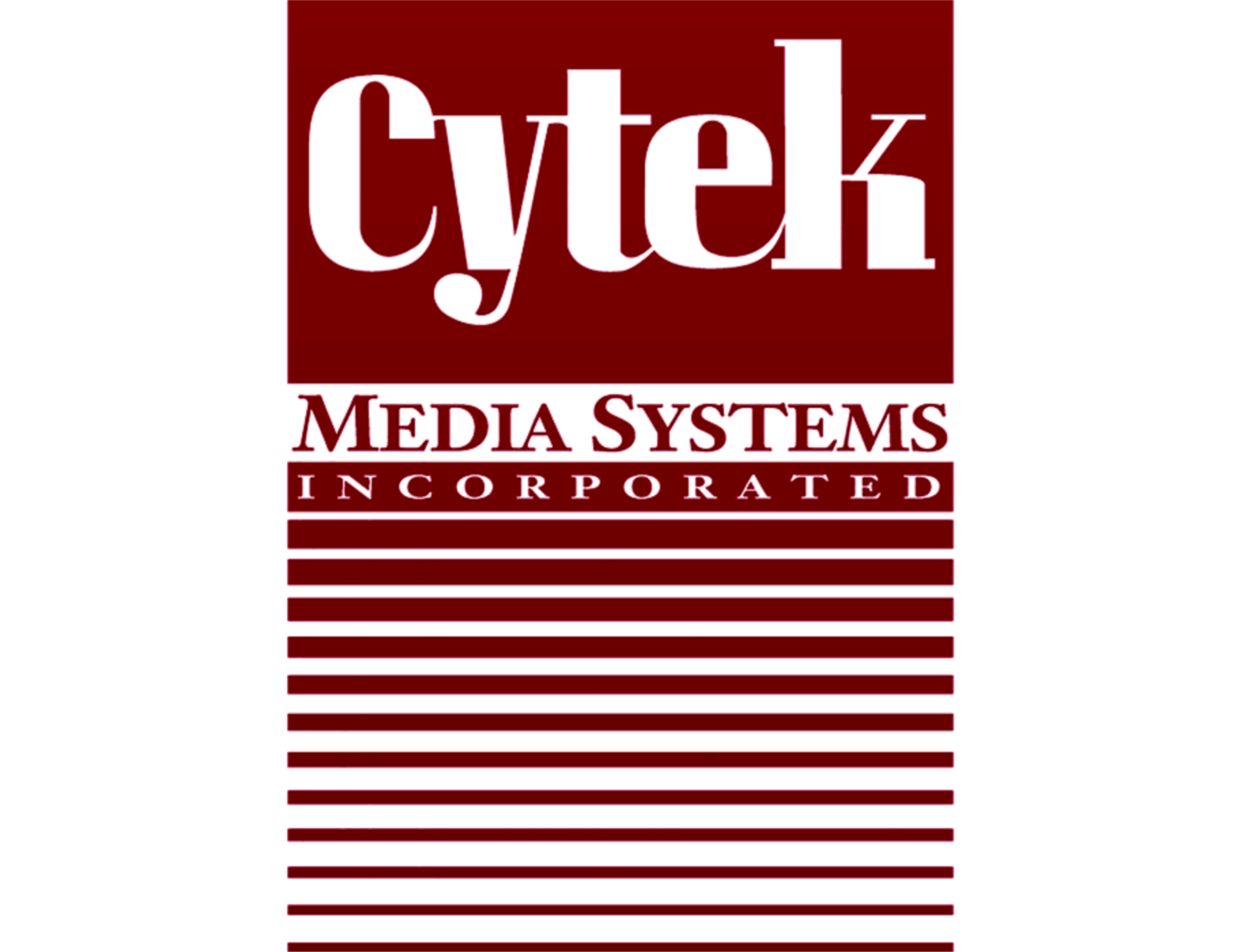 Cytek Media Systems Logo in maroon and white