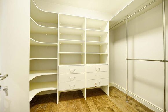 white custom wardrobe