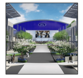 An artist 's impression of a ford convention center
