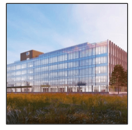 An artist 's impression of a large building with a lot of windows