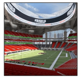 A picture of a stadium that says friseup on it
