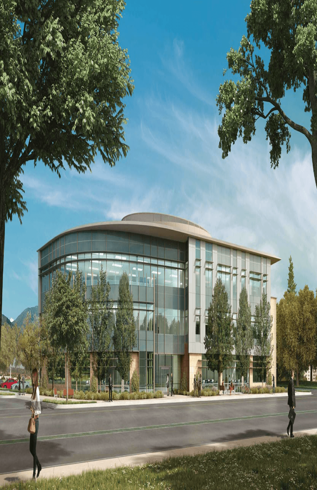 An artist 's impression of a large building with a lot of windows
